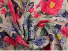 Panama Viscose Fabric - Summer Flowers